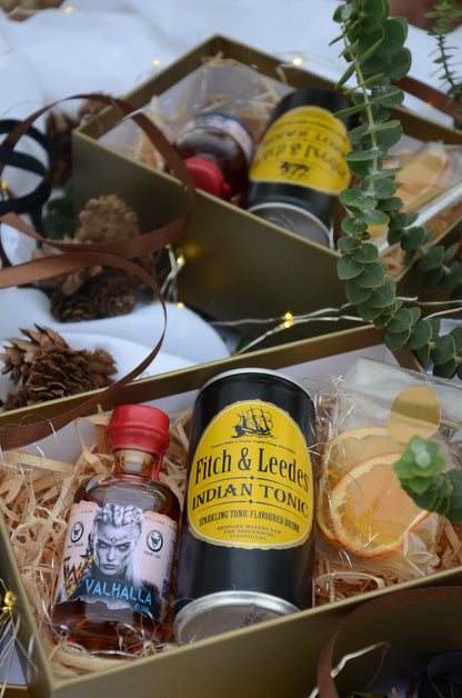 Luxury Mini Craft Spirit & Mixer Christmas Gift Box | Perfect Stocking Filler