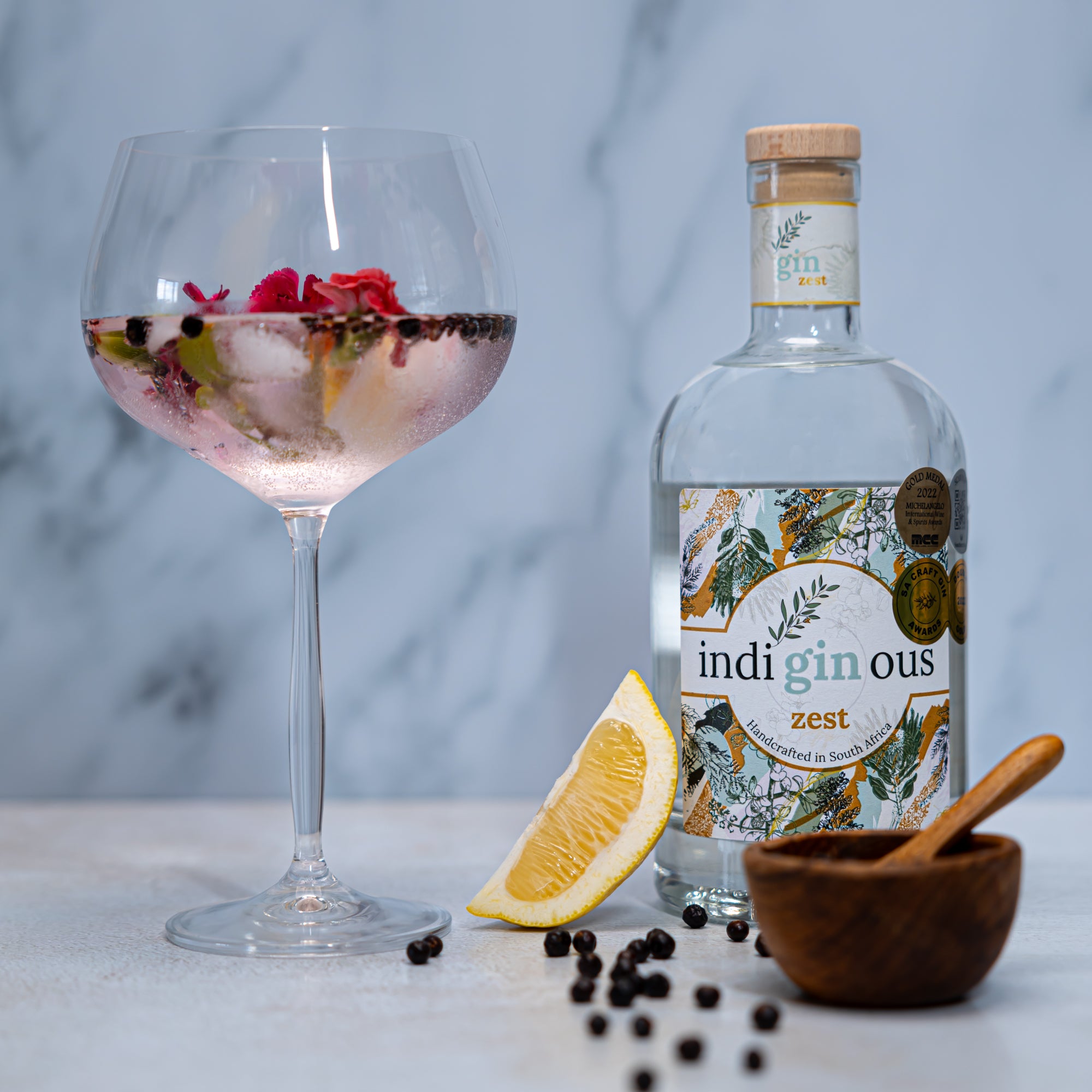 indiGINous Zest Gin - infused with Spekboom – Blomendahl Distillery